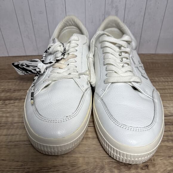 Off-White Vulcanized Low Top White Leather Virgil OMIA085S21LEA0030110 Sz 10/44 main image 6
